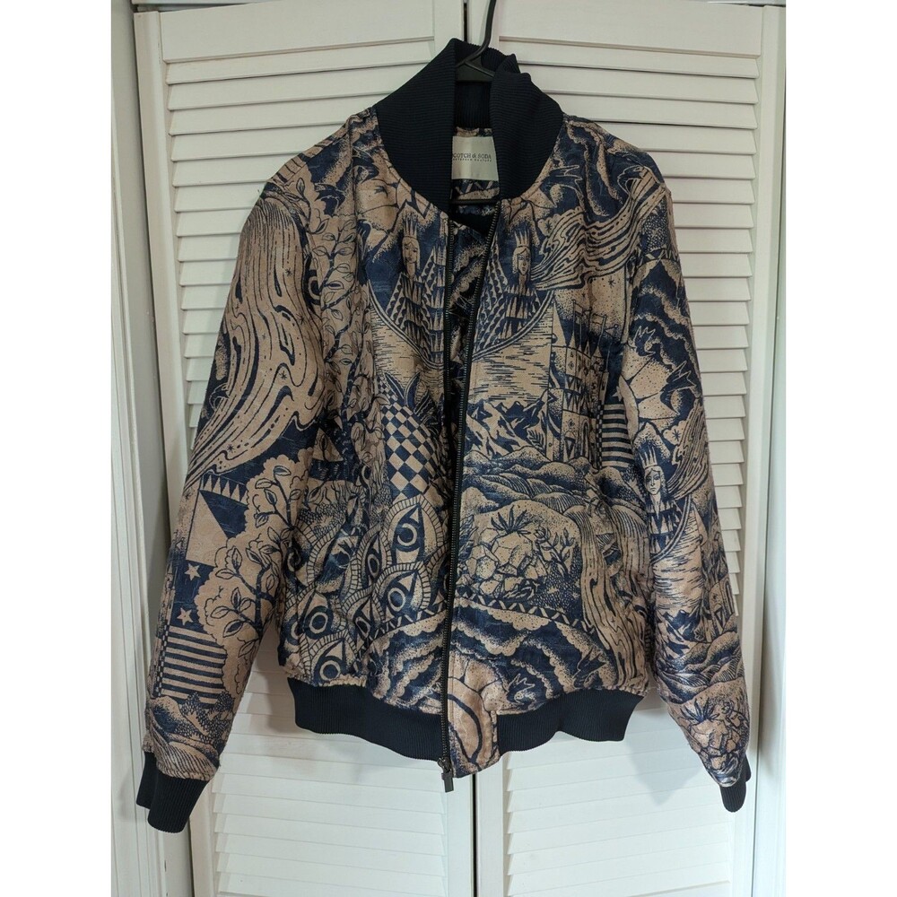 Scotch & Soda "Once Around The Blue Mountain" Bomber Jacket L AMS K22/105